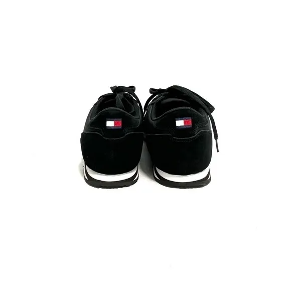 TONNY HILFIGER | Vintage 1990s deadstock womens black nylon platform sneakers