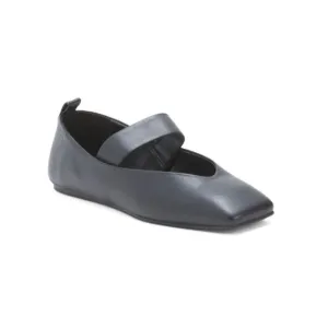 TONY BIANCO Black Leather Hawaii Mary Jane Flats