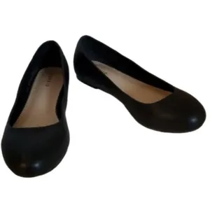 Torrid Flats Shoes Black Vegan Leather Ballet Flat Almond Toe Women's WOMAN'S 11