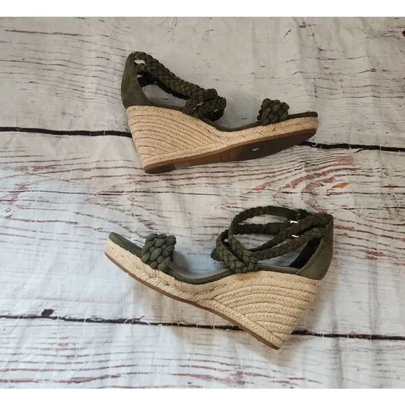 Tory Burch Bailey Wedge Ankle Strap Sandals Size 9.5