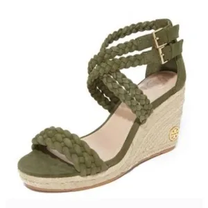 Tory Burch Bailey Wedge Ankle Strap Sandals Size 9.5