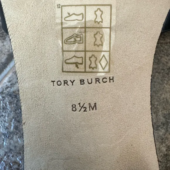 Tory Burch Bombe Miller Logo Single Strap Slides Sandals- Black, Women’s 8.5