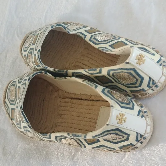 Tory Burch Cecily Embellished espadrilles size 7