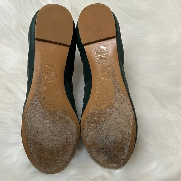 Tory Burch Dark Green Ballet Flats