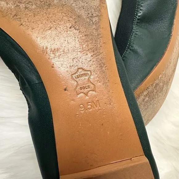Tory Burch Dark Green Ballet Flats