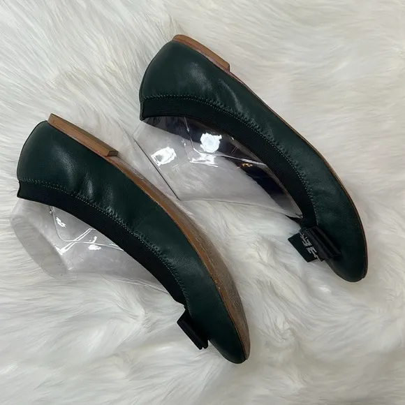 Tory Burch Dark Green Ballet Flats