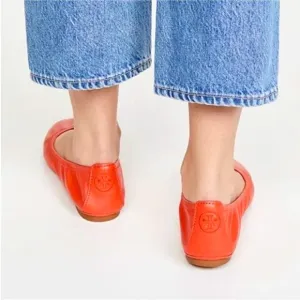 Tory Burch | Eddie Ballet Flats Soft Lamb, Bright Samba, Sz 10