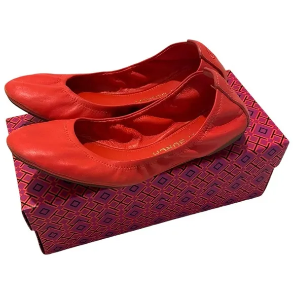 Tory Burch | Eddie Ballet Flats Soft Lamb, Bright Samba, Sz 10