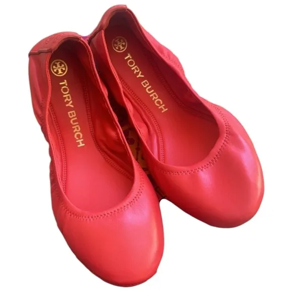 Tory Burch | Eddie Ballet Flats Soft Lamb, Bright Samba, Sz 10
