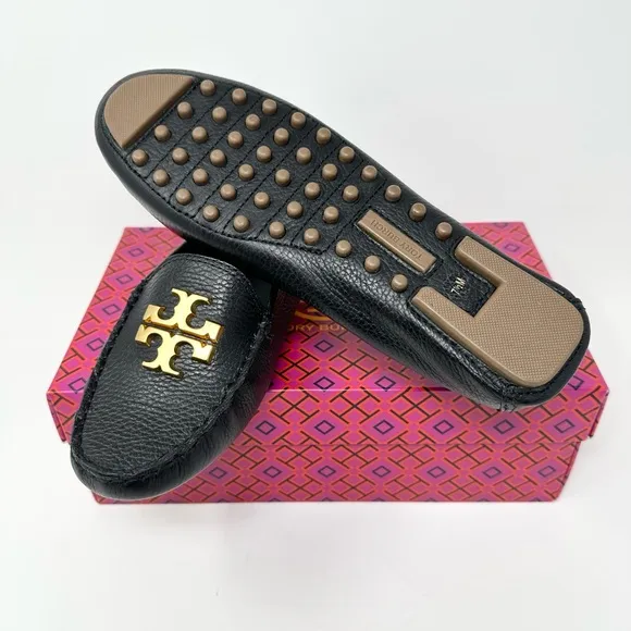 Tory Burch Everly Driver Black Leather