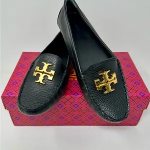 Tory Burch Everly Driver Black Leather