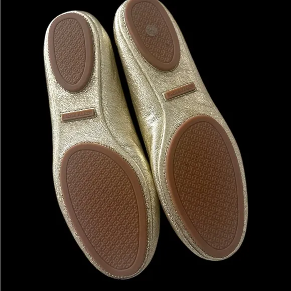 Tory Burch Gold Ballet Flats, Size 9