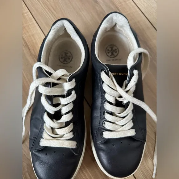 Tory Burch Howell Court Black Low Top Sneakers