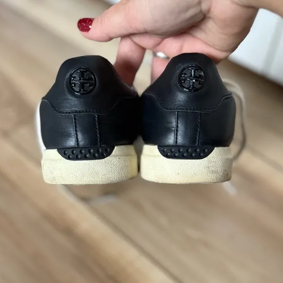 Tory Burch Howell Court Black Low Top Sneakers