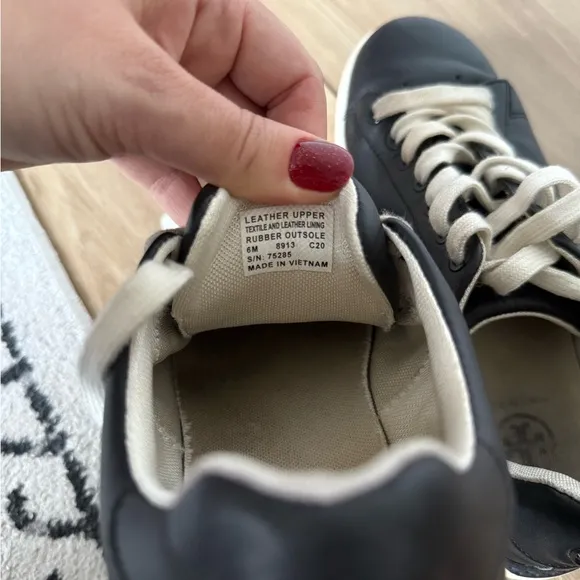 Tory Burch Howell Court Black Low Top Sneakers