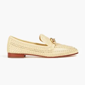 Tory Burch IN BOX Jessa Woven Goat Leather Loafers in Sweet Corn