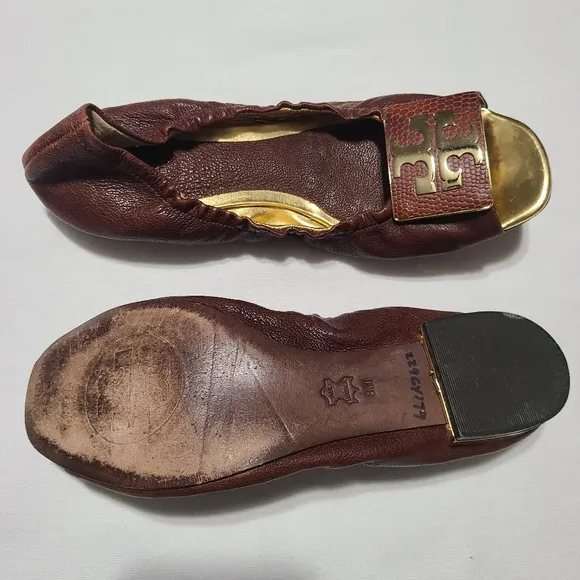 Tory Burch Jake Landed Capra Flats sz 8
