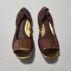 Tory Burch Jake Landed Capra Flats sz 8