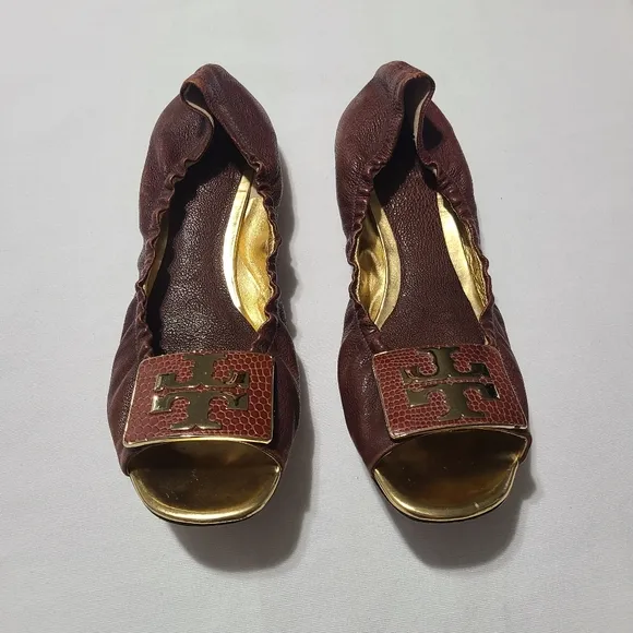 Tory Burch Jake Landed Capra Flats sz 8