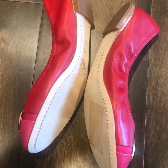Tory Burch Ladies Minnie Patent Cap-Toe Ballet Flats NEW