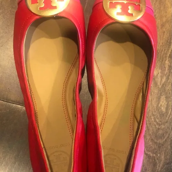 Tory Burch Ladies Minnie Patent Cap-Toe Ballet Flats NEW