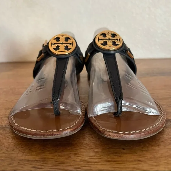 Tory Burch Leather Ankle Strap Thong Sandals Size 5.5 M