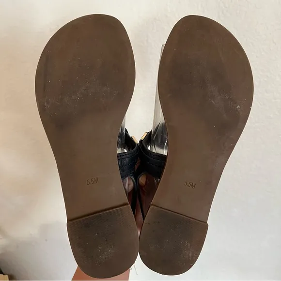 Tory Burch Leather Ankle Strap Thong Sandals Size 5.5 M