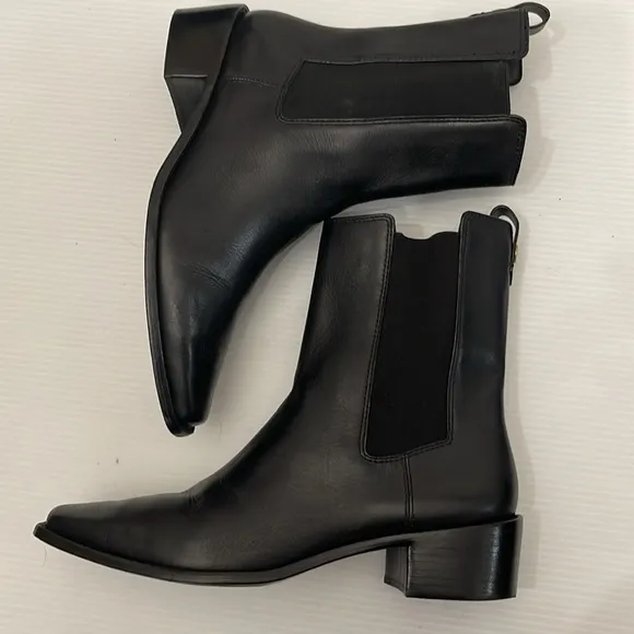 TORY BURCH LEATHER CHELSEA BOOTS WOMENS SIZE 9M