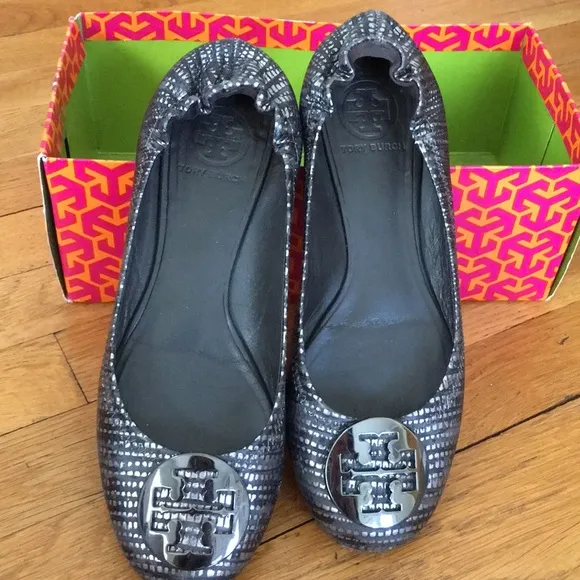 Tory Burch lizard print reva flat