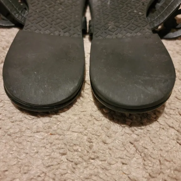Tory Burch Miller Black Leather Sandals Size 7.5
