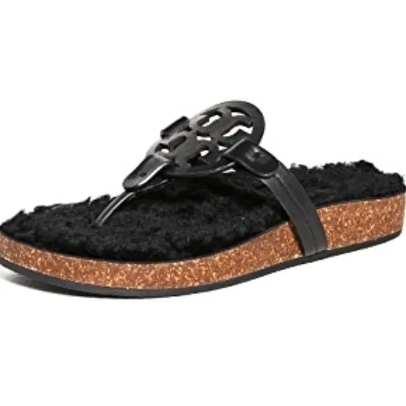 Tory Burch Miller Cloud Shearling Sandals