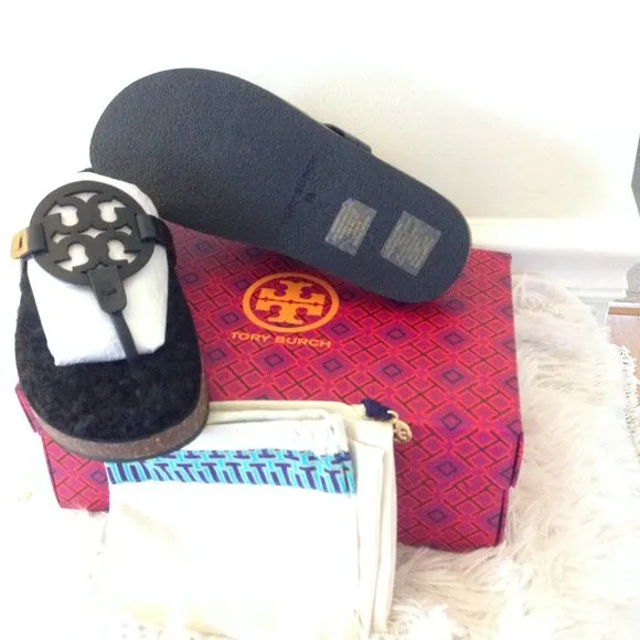 Tory Burch Miller Cloud Shearling Sandals