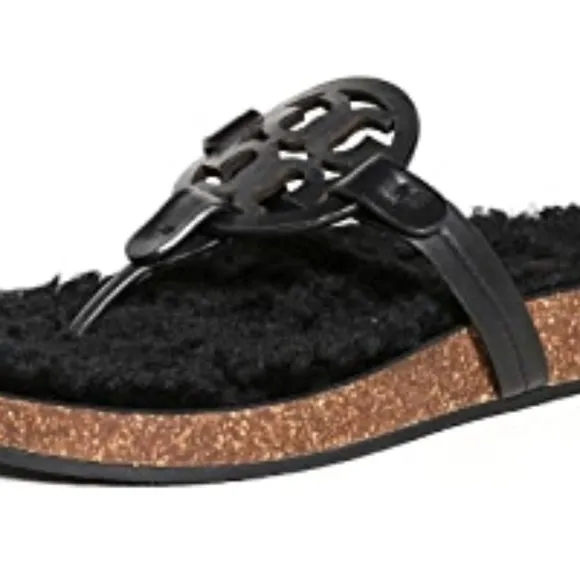 Tory Burch Miller Cloud Shearling Sandals