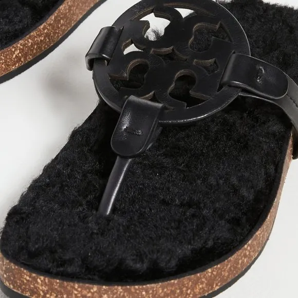 Tory Burch Miller Cloud Shearling Sandals
