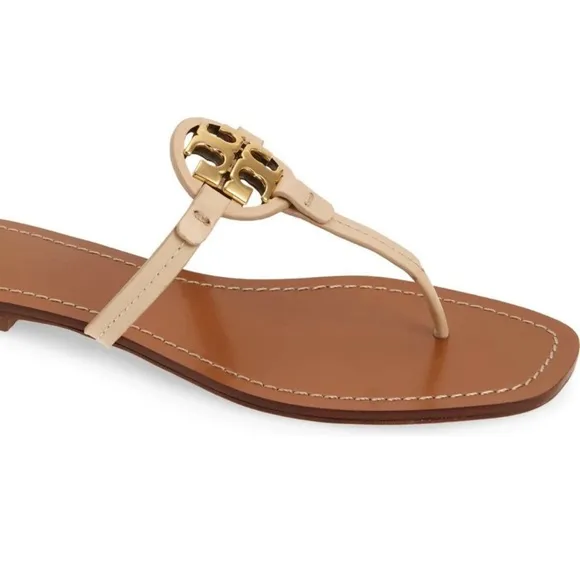 Tory Burch Mini Miller Women's Sandals Flats seashell pink size 9