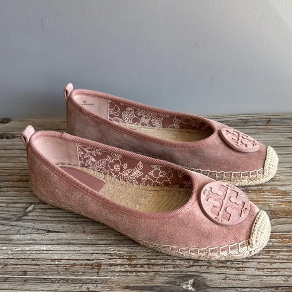 Tory Burch Pink Espadrille Flats