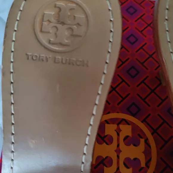 Tory Burch Pink Patent Leather Slip On Sandals Size 10