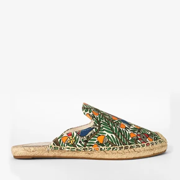 Tory Burch Print Canvas Mule Espadrille