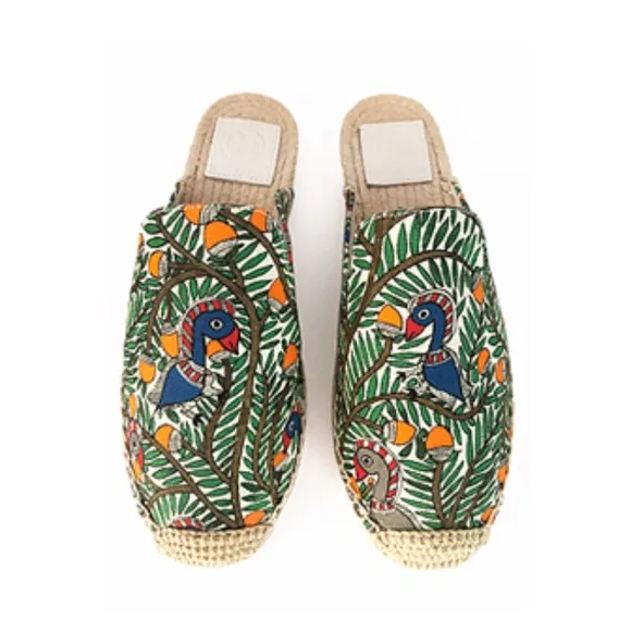 Tory Burch Print Canvas Mule Espadrille