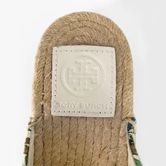 Tory Burch Print Canvas Mule Espadrille