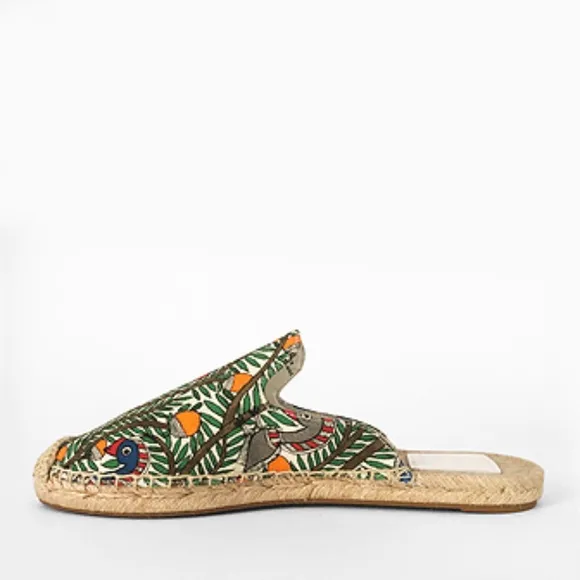 Tory Burch Print Canvas Mule Espadrille