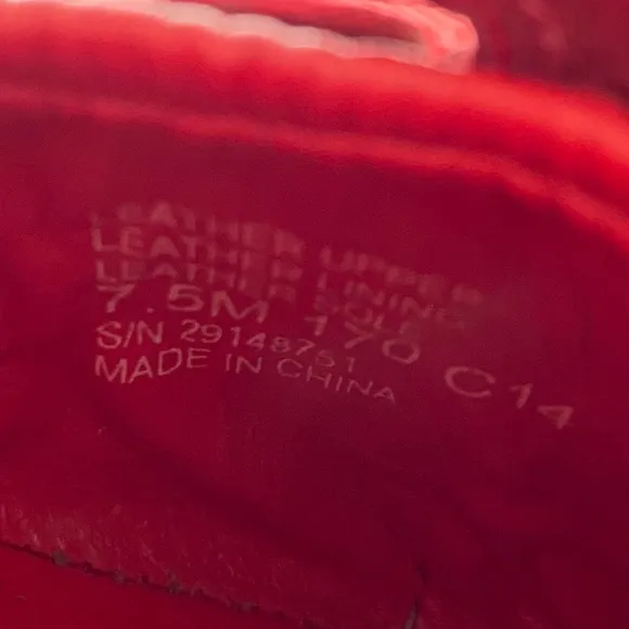 TORY BURCH Red Leather Cap Toe Ballet Flats