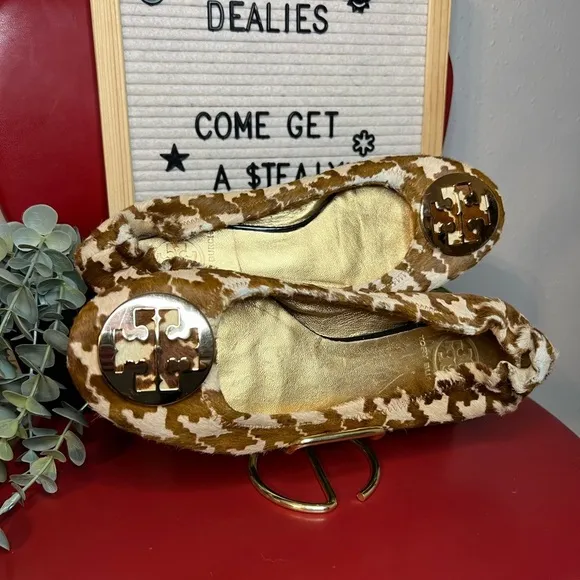 Tory Burch Reva Animal Print Flats