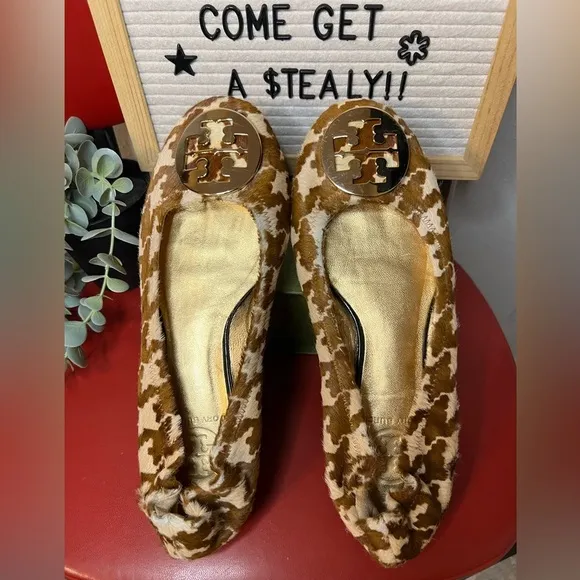 Tory Burch Reva Animal Print Flats