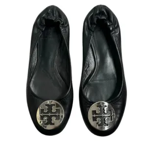 Tory Burch Reva Minnie Travel Ballet Flats Black Size 7.5