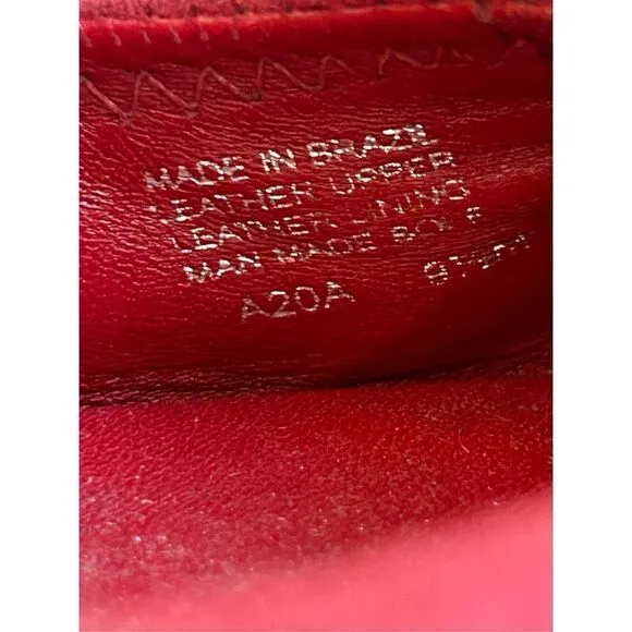Tory Burch Slip-On Suede Reva Ballet Flats Womens Red Size 9.5