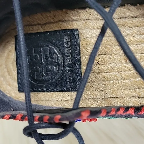 Tory Burch Sonoma Embroidered espadrilles women's size 8