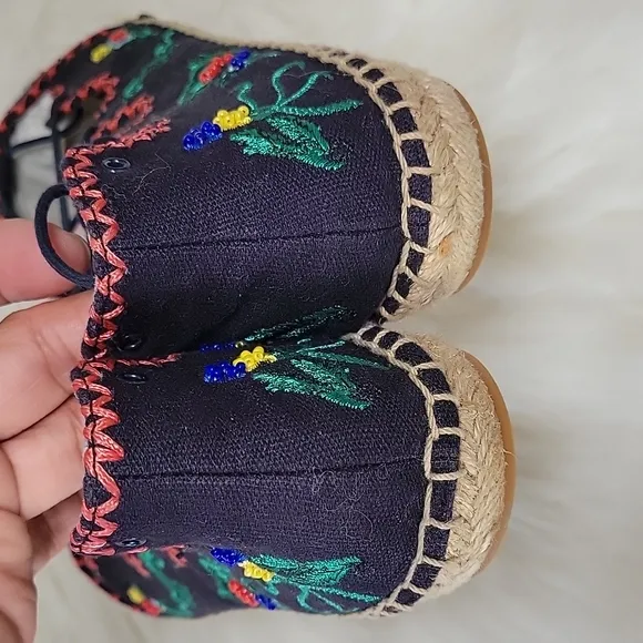 Tory Burch Sonoma Embroidered espadrilles women's size 8