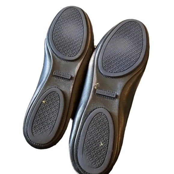 Tory Burch sz 8.5 soft leather navy blue flats SH24