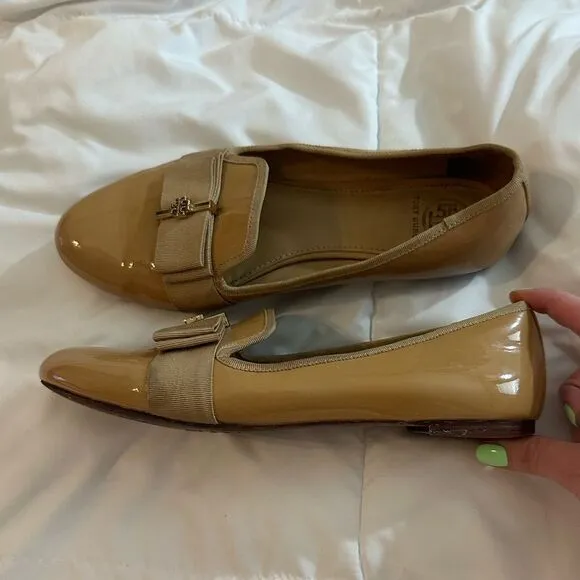 Tory Burch Trudy Smoking Slipper Tan 6.5